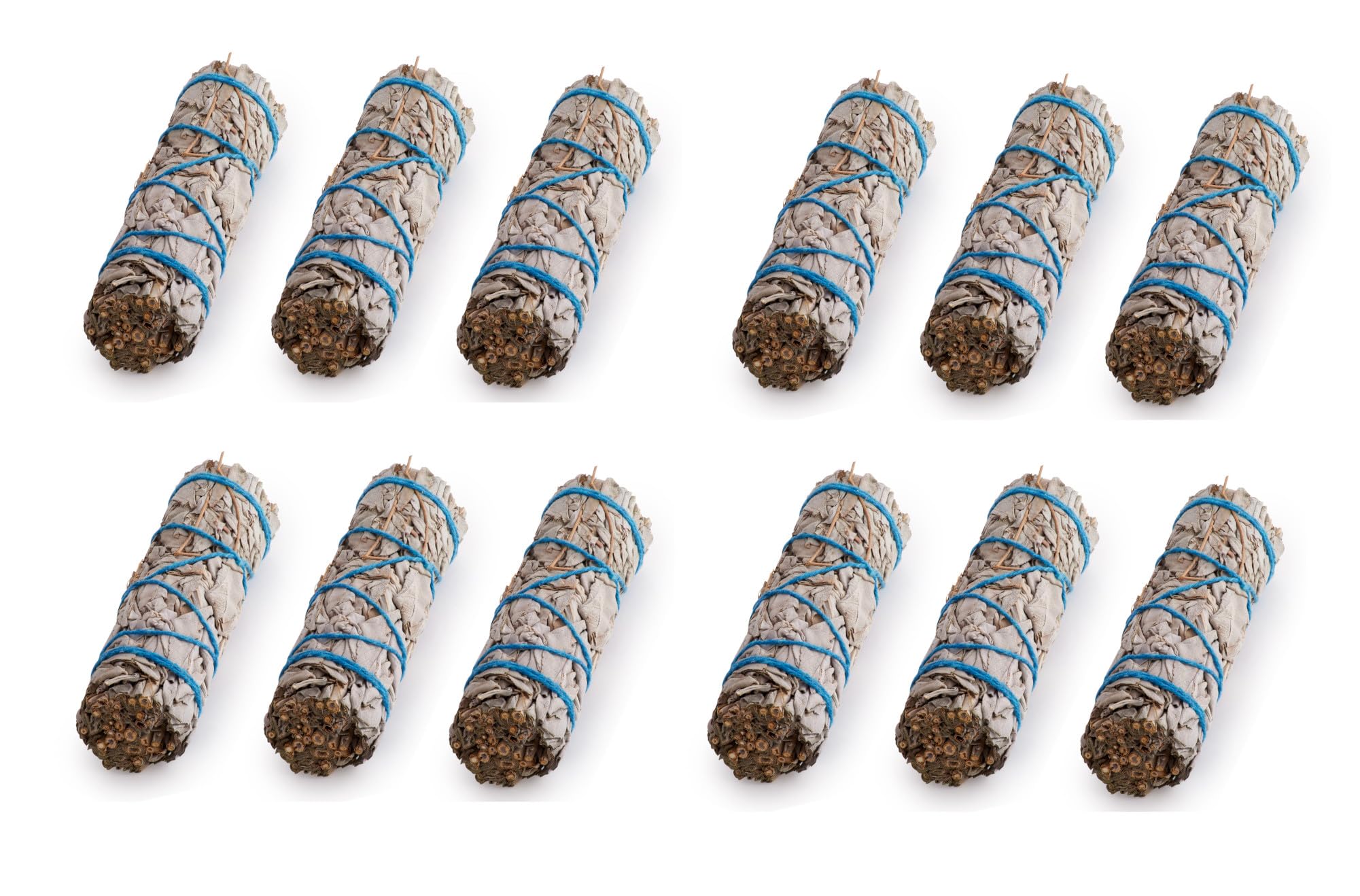 12 x Californian White Sage Smudge Sticks 4 inch (approx. 10cm)