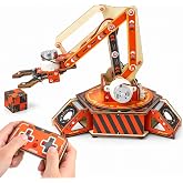 Robot Arm Kits, Robotics for Kids Ages 8-12 14-16 STEM Toys, 360 Rotation Mechanical Hand DIY Science Building Gadgets, Birthday Gifts for 9 10 11 12 13 14 15 16+ Year Old Boys Girls Teens Adults