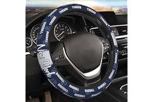PKIHGXA Steering Wheel Cover, Universal 15 Inch Car Wheel Cover for Baseball Fans Men Women, Fit for Suvs,Trucks,Sedans,Cars