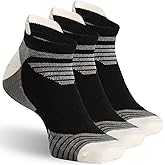 RZTT 90% Merino Wool Sport Socks, Unisex Athletic Ankle Socks for Running, Hiking & Cycling,3-Pack