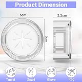 Alyvisun 6Pcs Aesthetic Self-Adhesive Towel Hooks No Drilling view 2