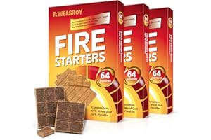 AWEASROY Fire Starter for Fireplace 192 Squares, Fire Starters Squares Non-Toxic Safe for Camping, Bonfires, and BBQs Fire Starter Cubes