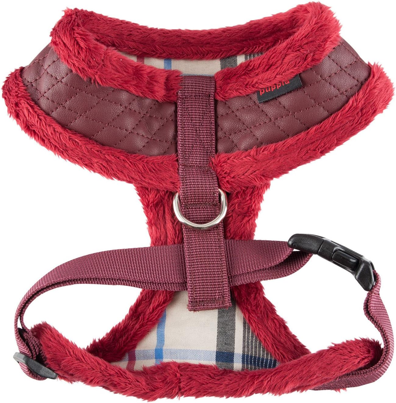 Puppia Farren Harness A, Small, Red, Wine - Image 3