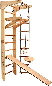 RINAGYM Juego Gimnasia para Niños - Jungla de Madera para Interior y