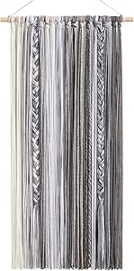 Dahey Macrame Wall Hanging Woven Woolen Wall Art Macrame Tapestry Boho Chic Home Decor for Apartment Dorm Bedroom Living Room Nursery Gallery, 15" W × 29" L