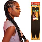 Sensationnel X-Pression Prestretched Braids-2X 48in,1pk 1 JETBLACK | Braiding Hair,Kanekalon, Flame-Retardant, Synthetic, Box Braids &amp; Twists