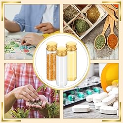 Didaey 100 Pcs Vials Clear Mini Glass Bottles with