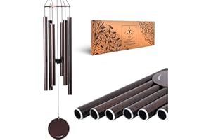 Vanquer Wind Chimes for Outside Deep Tone - 38'' Wind Chimes Outdoor Clearance, Deep Tone Wind Chimes, Windchimes Outdoors, Memorial Wind Chimes,Wind Spinner, Sympathy Gift, Patio, Home Décor (Bronze)