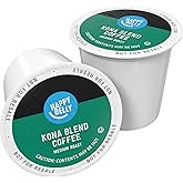Happy Belly an Amazon Brand -Medium Roast Coffee Pods, Kona Blend, Compatible with Keurig 2.0 K-Cup Brewers, 100 Count