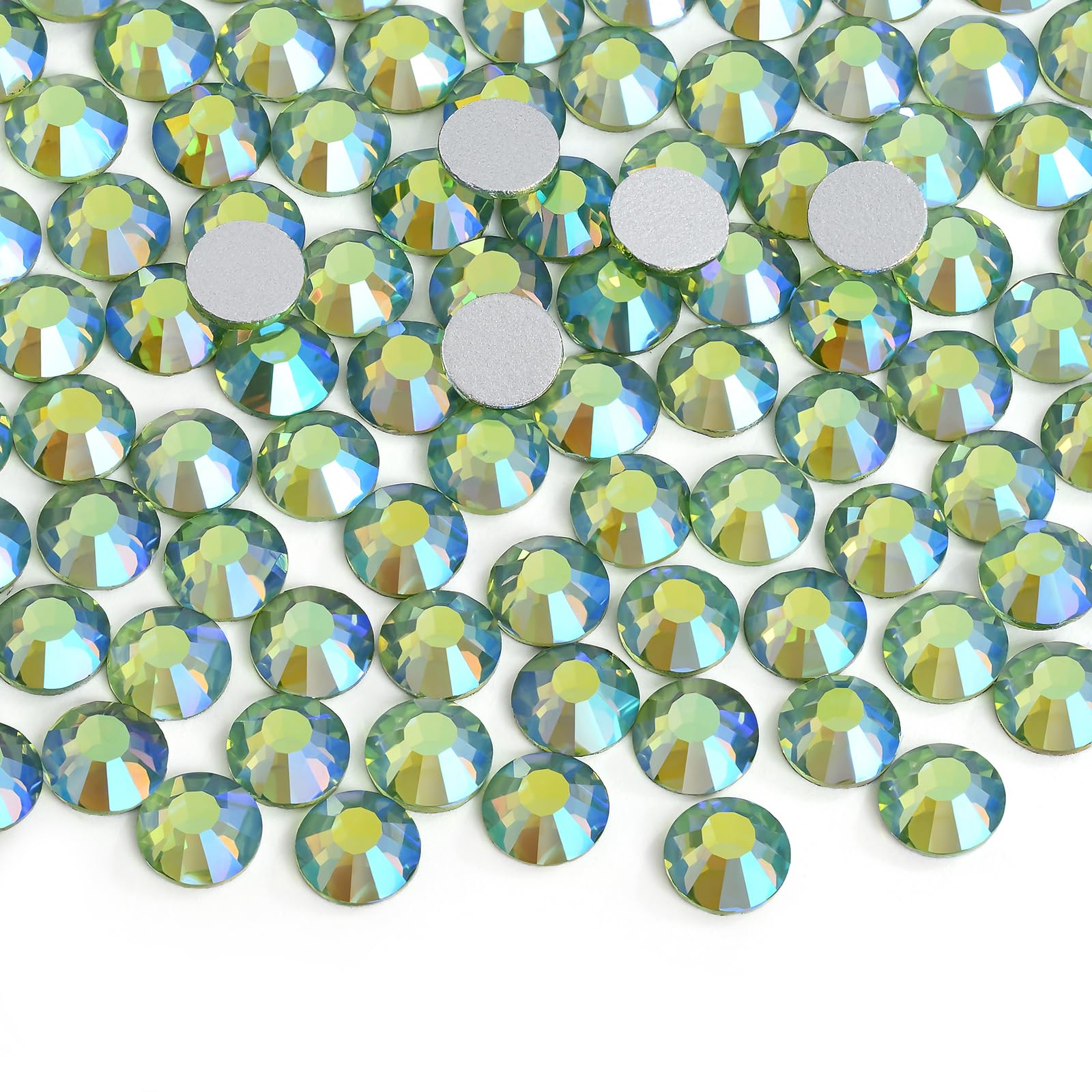 Jollin 288pcs Flatback Rhinestones Glue Fix Crystal