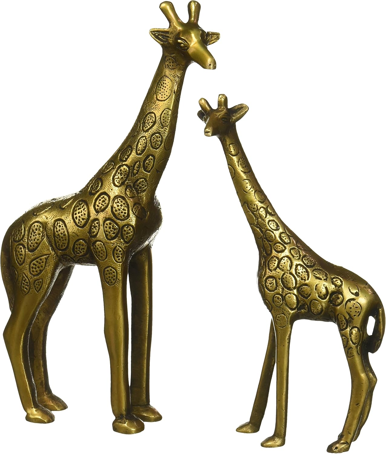 Amazon Com Home Decor Mother And Child Giraffe Sculpture Brass