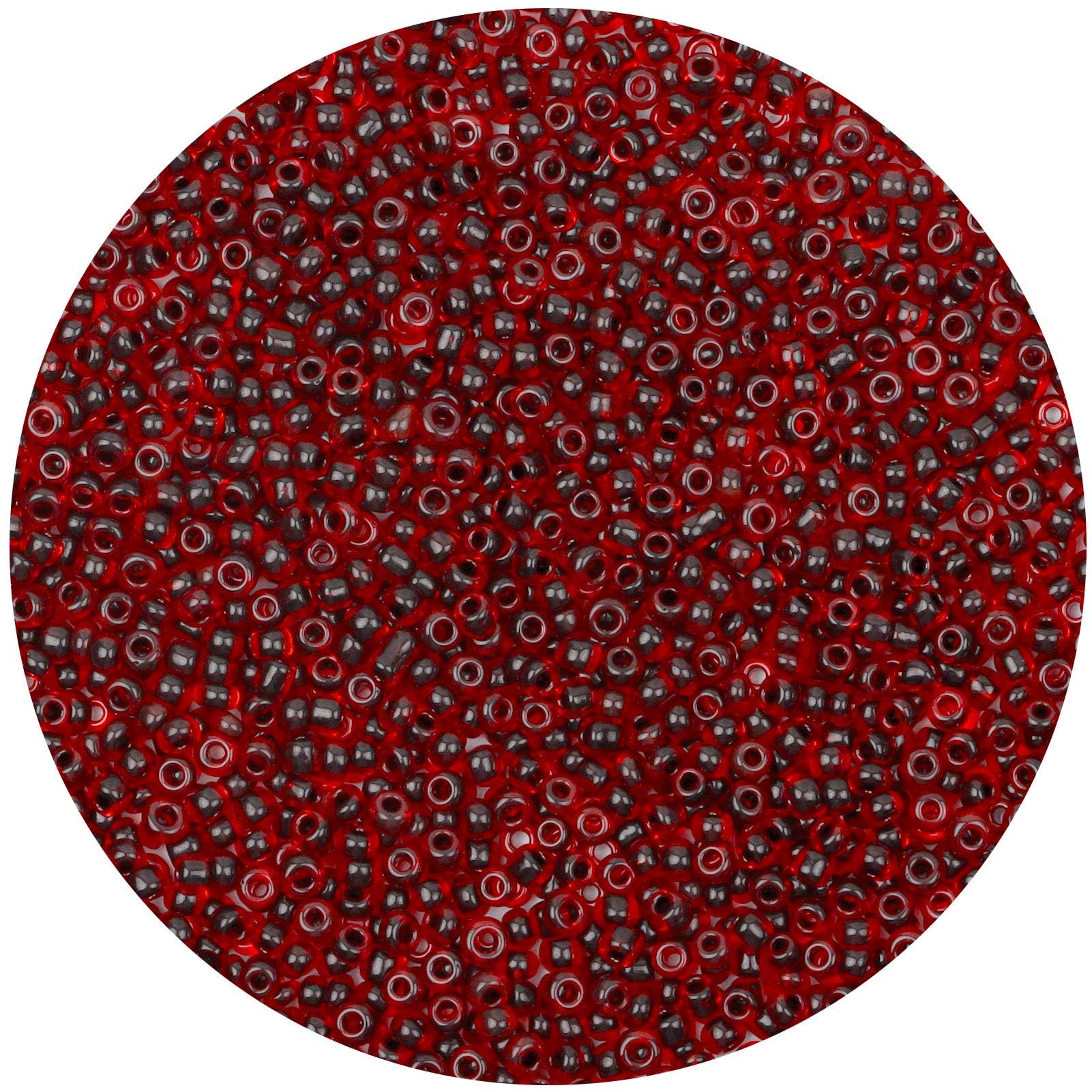 Gkelaly 5000Pcs Wine Red Glass Seed Beads Bulk for Jewellery Making, 3mm 8/0 Small Pony Beads for Bracelet Necklace Earring Making & Crafting — image 1