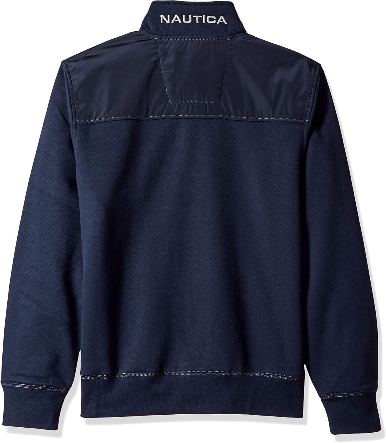 Nautica Men's 1/4 Zip Pieced Fleece Sweatshirt at  Men’s Clothing store