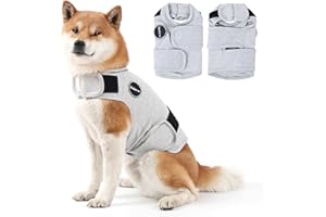 Kodervo Dog Anxiety Jacket, Skin-Friendly Dog Calming Shirt - Dog Coat for Thunder, Fireworks, Vet Visits and Separation - Keep Pet Calm Without Medicine & Training, Anti Anxiety Vest for Dogs