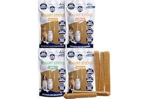Himalayan Dog Chew Yogurt Sticks, Mixed Flavors, Dog Treats with Prebiotics, Probiotics & Protein, Digestive Support, Lactose & Gluten Free, Natural Dog Treat for All Breeds, Made in America, 4pk