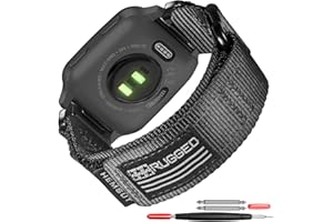 HEMSUT H Compatible for Garmin Venu/Venu 2/ Venu 2 Plus/Venu Sq/Venu Sq 2/ Venu Sq Music (Not Venu 2S) Quick Pins Watch Band, Super Rugged Nylon Sports Strap With Woven Loop Design