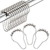 Amazer Shower Curtain Hooks, Decorative Rust Proof