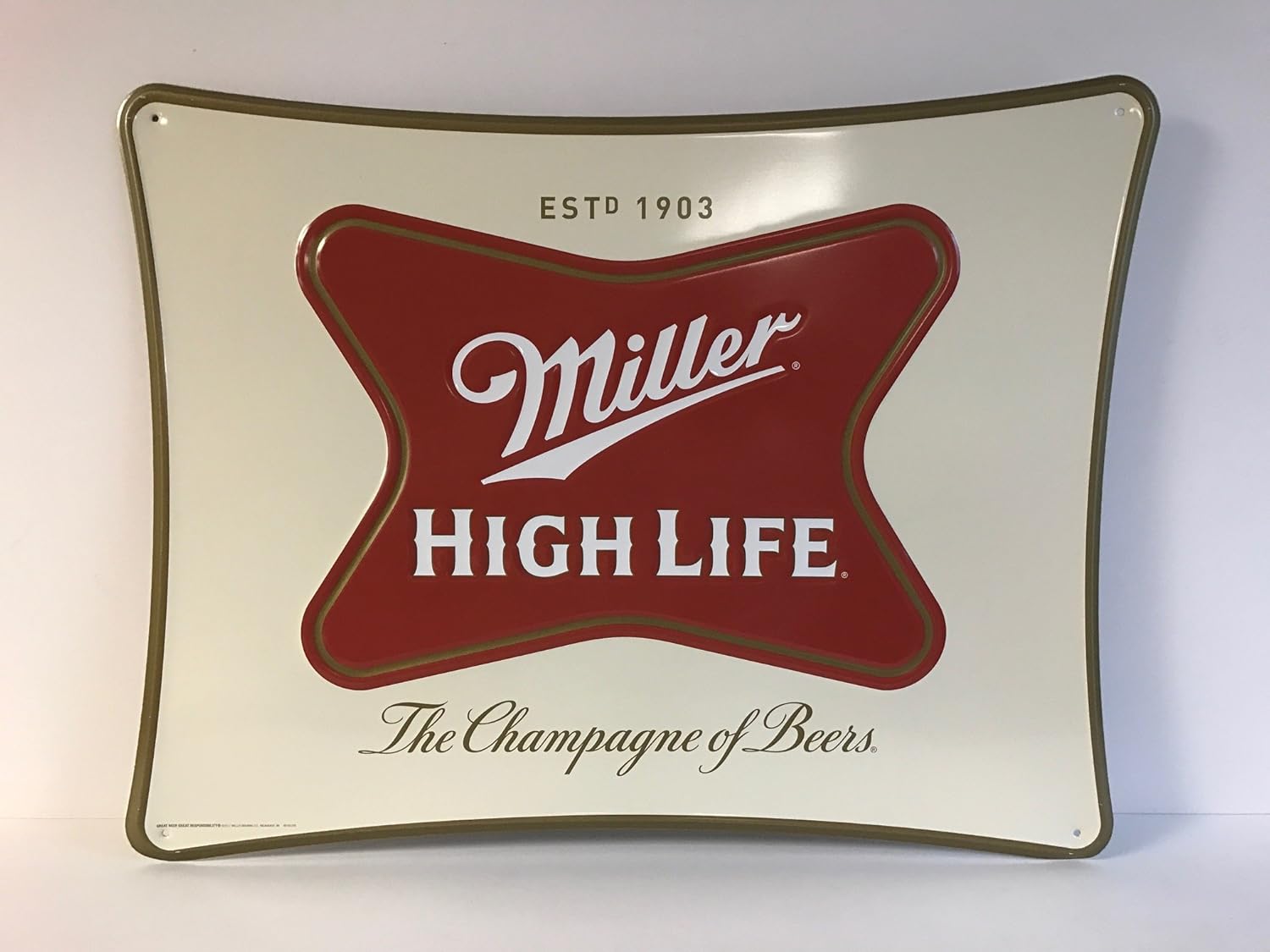 Miller Collectibles MILLER HIGH LIFE TIN METAL SIGN 20 X 16 THE