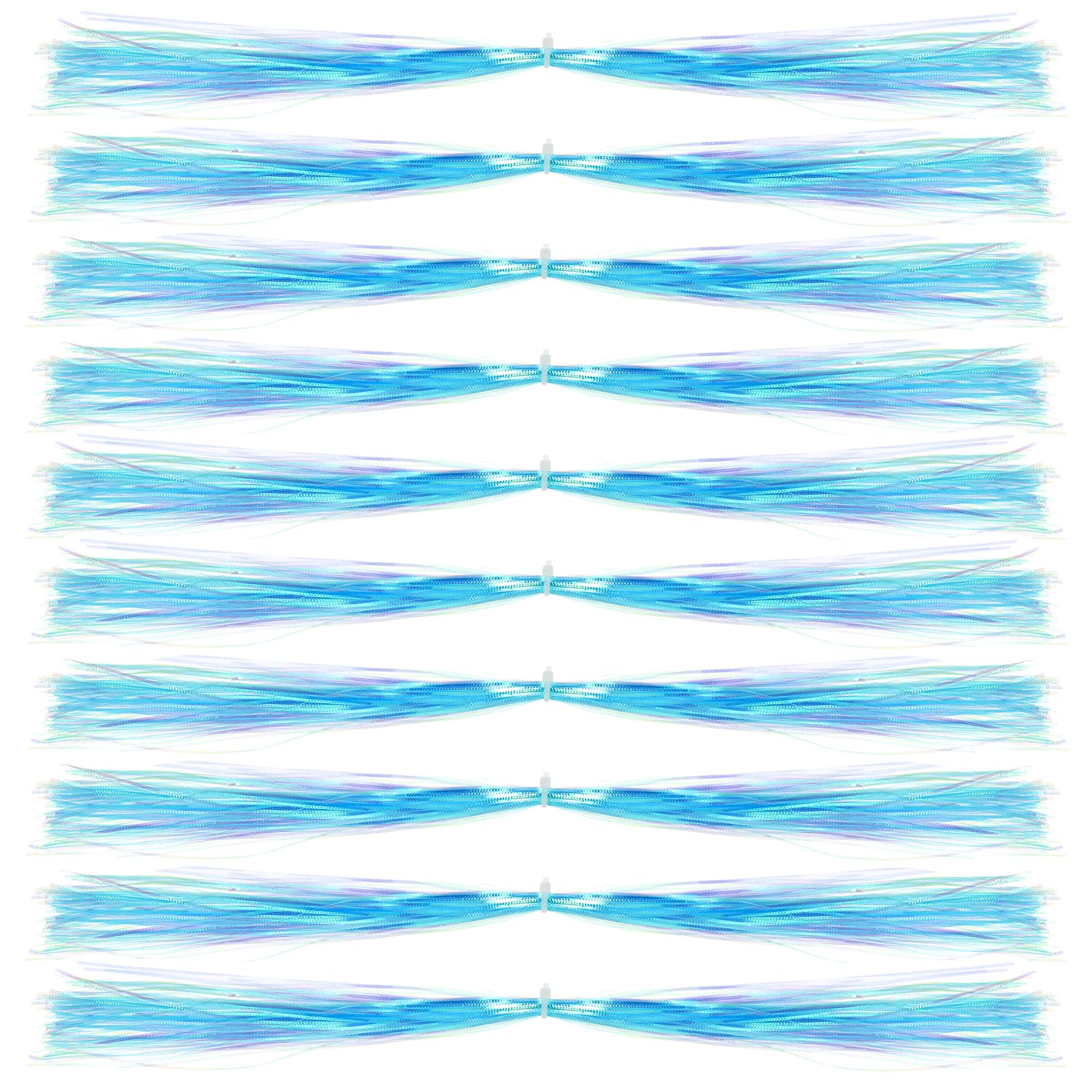 PATIKIL Crystal Flash Fly Fishing Line Fly Tying Material, 10Pcs 150 Strands Holographic Tinsel Dry Flies Decorating Accessories for Making Fishing Hook Lure Flies, Sky Blue