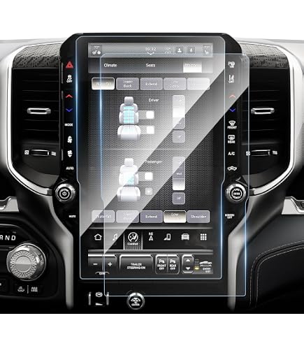 Ruiya 2025 Dodge Ram 1500 Screen Protector – 2-Pack Anti-Glare Tempered Glass For 14.4" Touchscreen (All Trims) - View #8