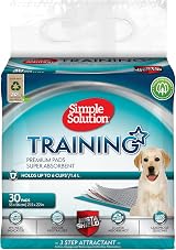 Simple Solution Absorbent Premium Dog Training Pads 30 Pack 6-Layer Leak-Proof