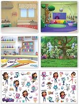 Paper Projects Gabby’s Dollhouse Activity Set 6 Scenes 50 Stickers Pink view 4