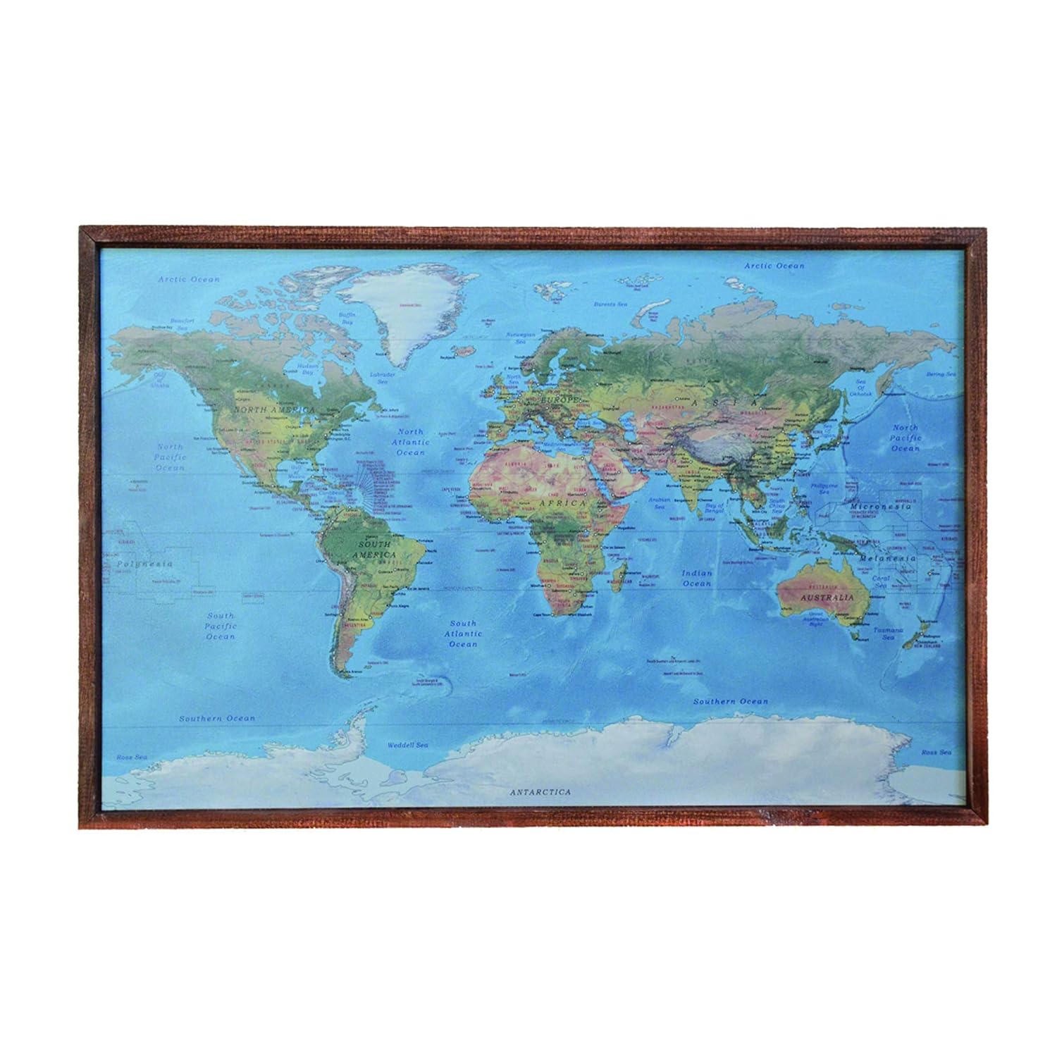 Amazon Com Ocean Blue 24 X 16 Metal World Map With Magnetic Push Pins Handmade In The Usa Map To Mark Your Travel Handmade