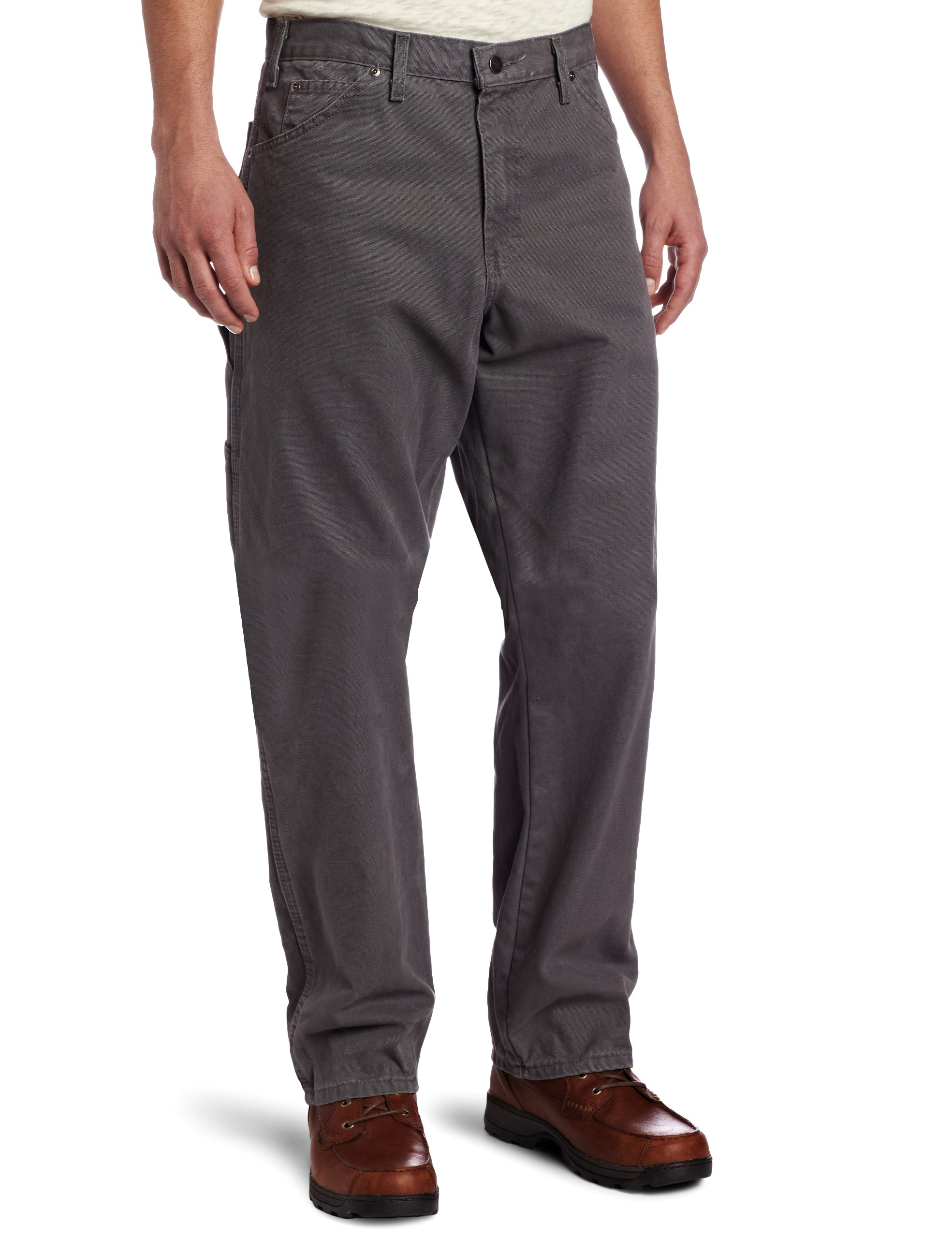 Dickies Mens Relaxed Fit Sanded Duck Carpenter Jeans, Slate Grey, 30W x 32L US