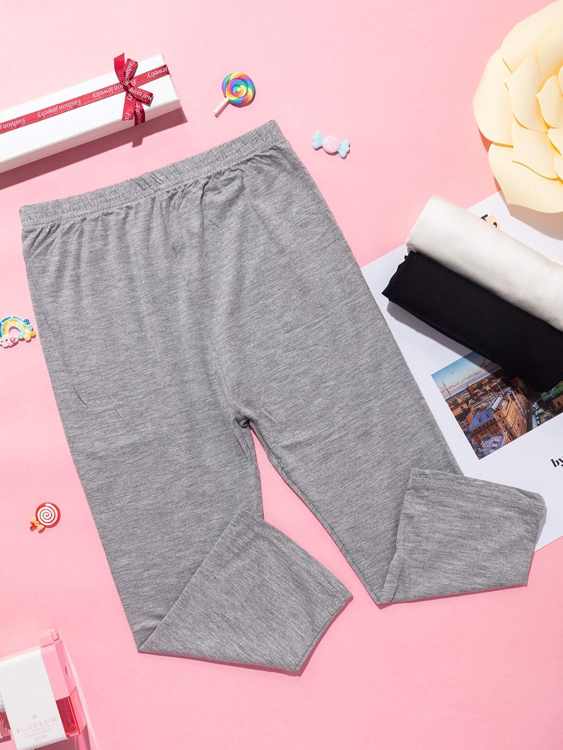 Syhood 6 Pieces Girls Capris Leggings Cotton Crop Summer Leggings for School Wearing: Clothing