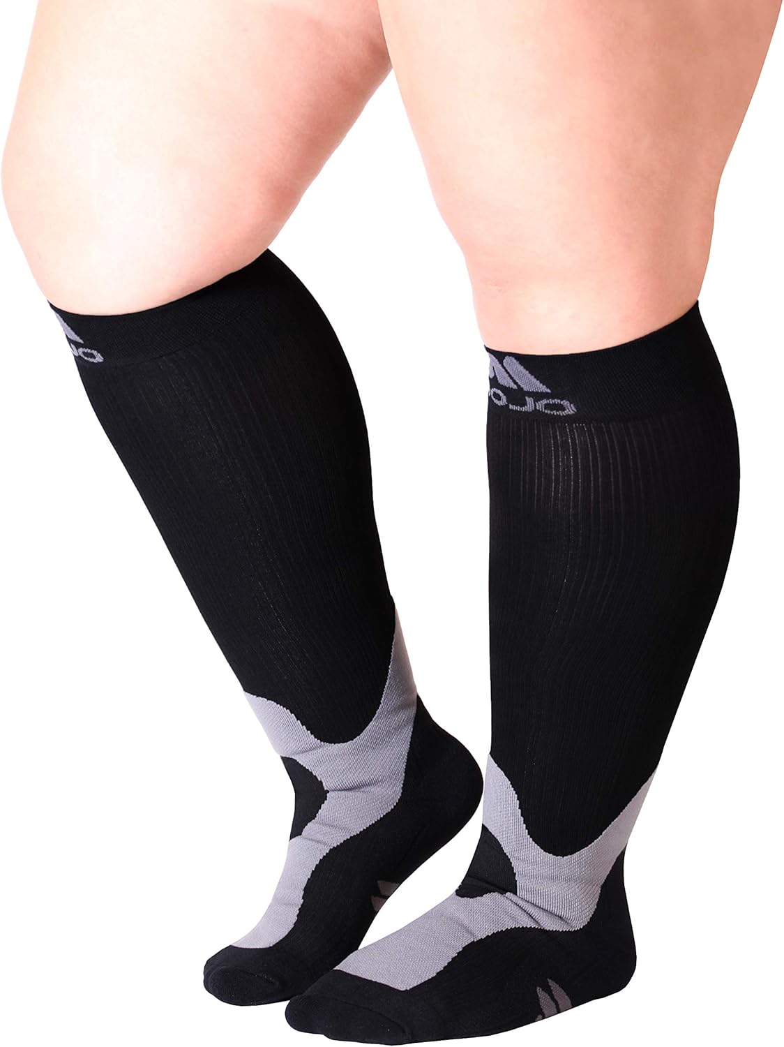 3XL Mojo Compression SocksTM for Large Ankles and Full Calfs Plus