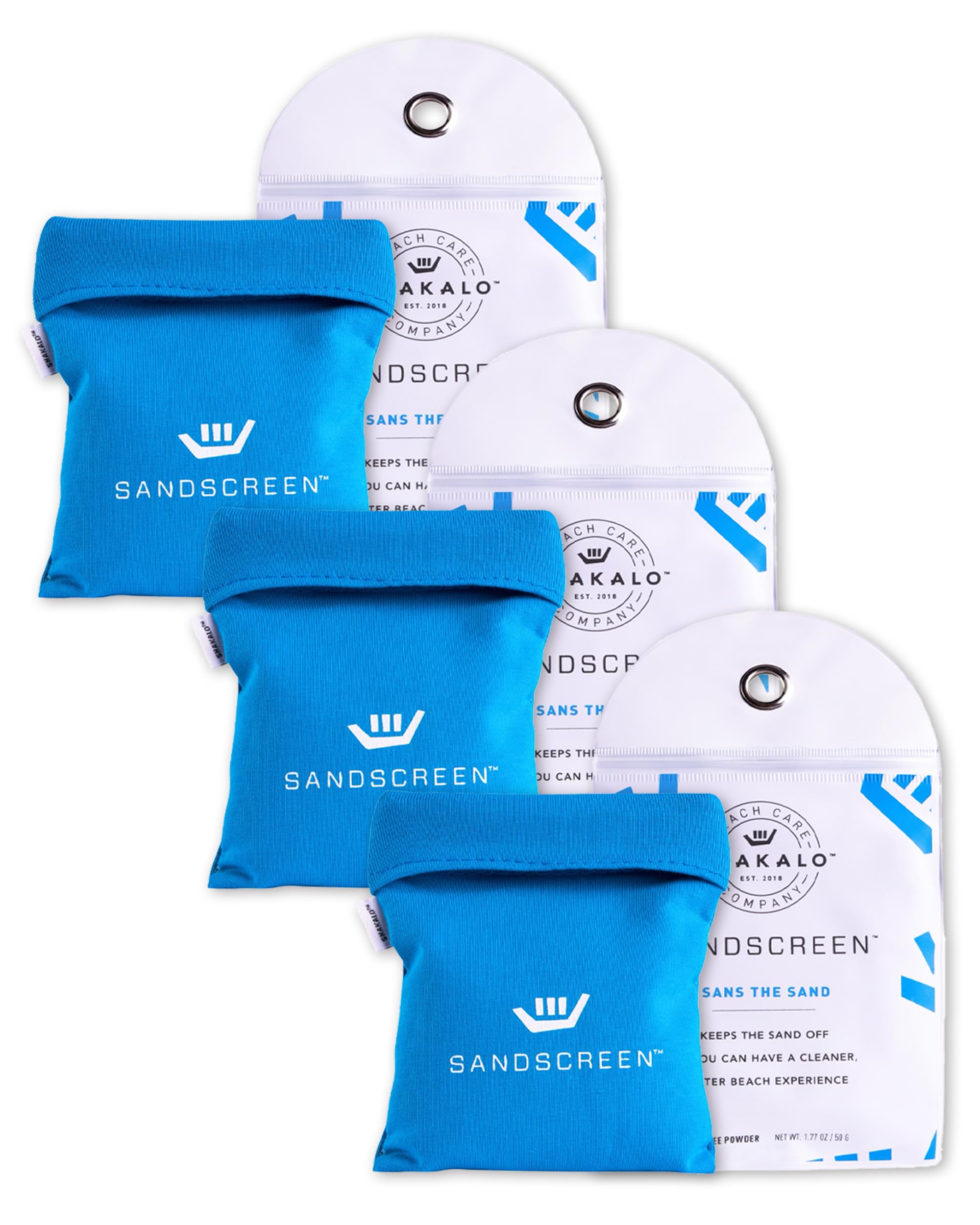 SHAKALO SANDSCREEN Sand Removal Bag | Talc-Free and Reef Friendly | Fresh, Clean and Sand Free. (Pack of 3)…