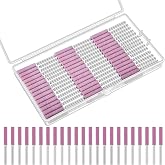 Weewooday 50 Pcs Chainsaw Sharpener Bits 3/16 Inch (4.8mm) Chain Burrs | High Hardness Grinding Stone with Storage Box for for Chain Saw Stone Jewelry Wood