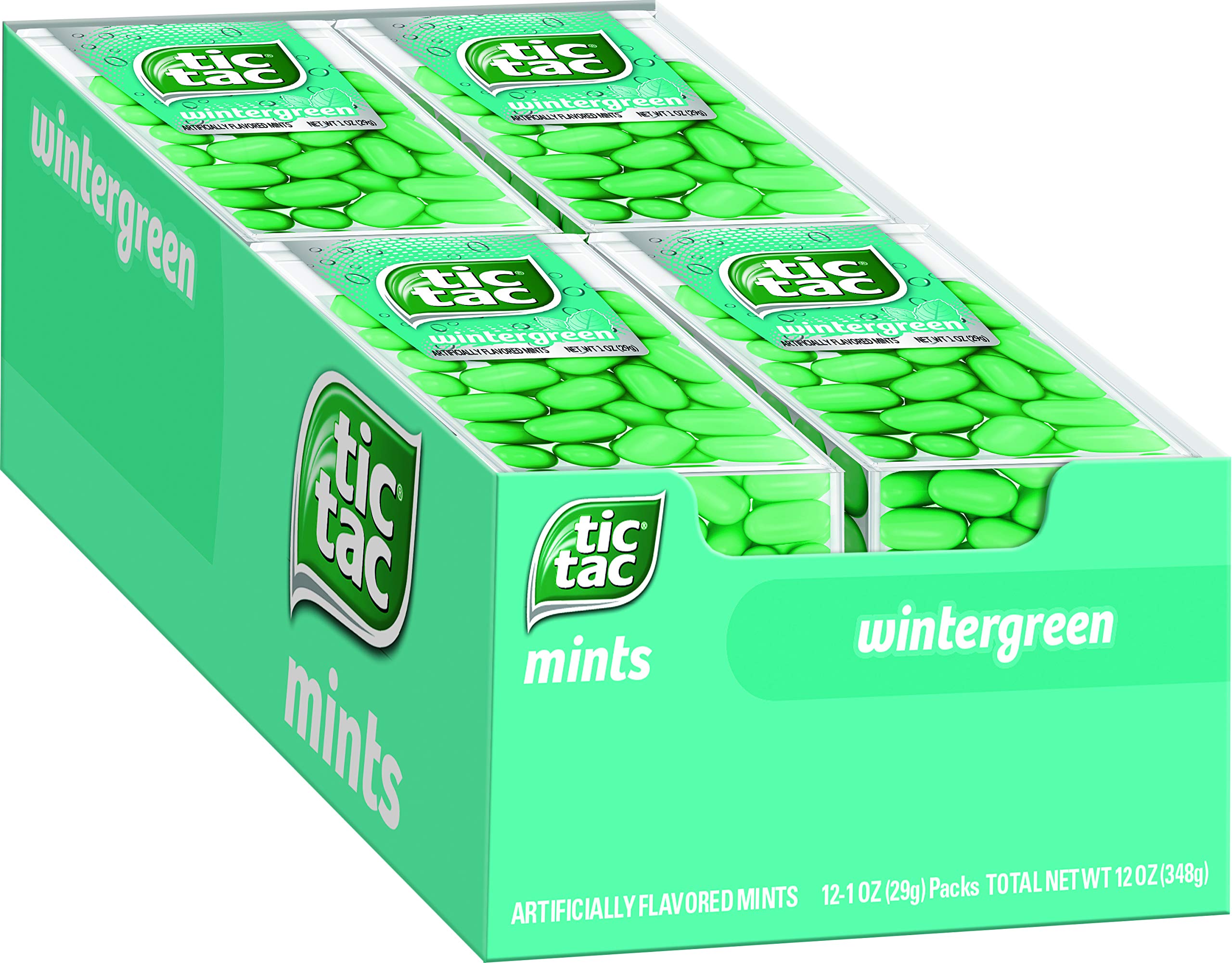 Tic Tac Fresh Breath Mints, Wintergreen, Bulk Hard Candy Mints, 1 oz