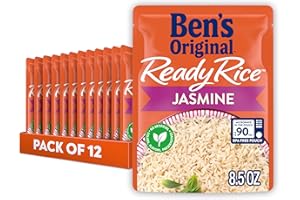 BEN'S ORIGINAL Ready Rice Jasmine Rice, Easy Dinner Side, 8.5 oz Pouch (Pack of 12)