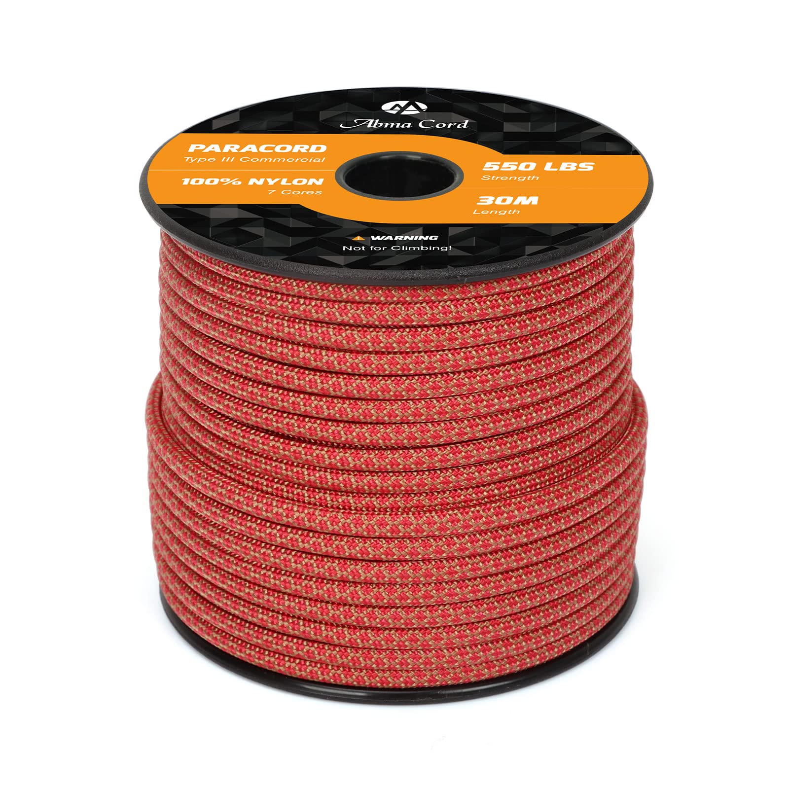 Abma Cord Paracord 550 4mm Nylon Rope Type III 7 Strands Parachute Cord - Max. 250kg (550lbs)