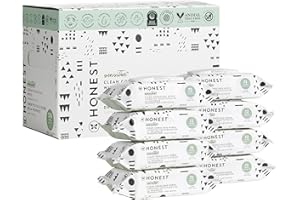 The Honest Company Clean Conscious Unscented Wipes | Over 99% Water, Compostable, Plant-Based, Baby Wipes | Hypoallergenic for Sensitive Skin, EWG Verified | Pattern Play, 576 Count