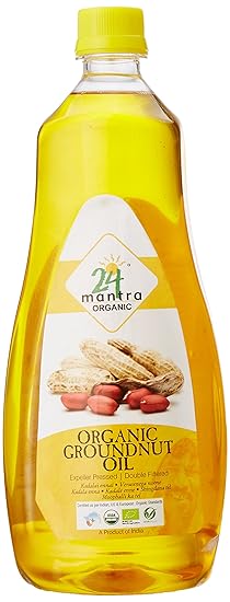 24 Mantra Organic Cold / Expeller Pressed Groundnut Oil, 1L