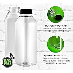 Green Direct 16oz Clear Plastic Reusable Juice