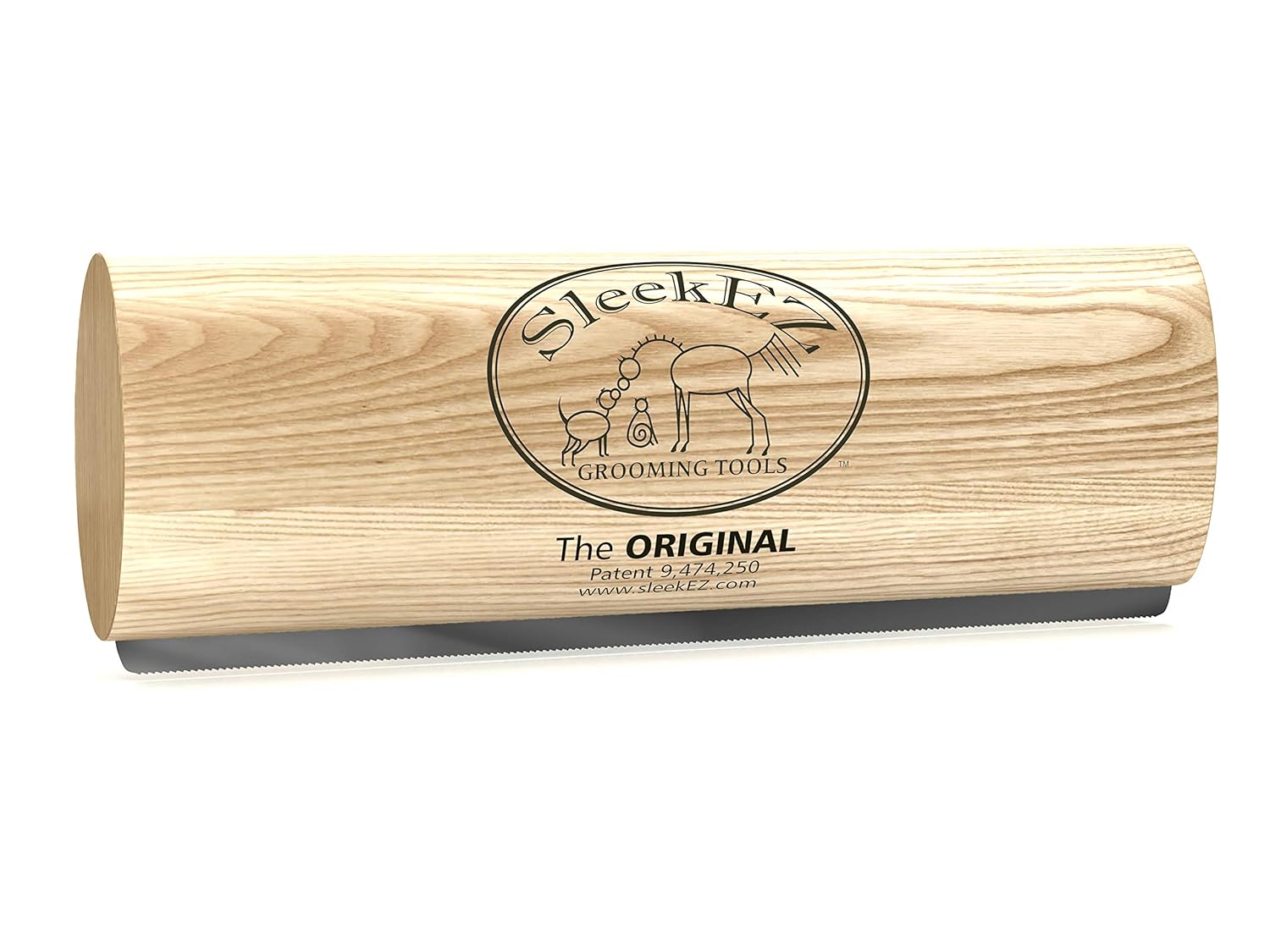 SleekEZ Original Deshedding Grooming Tool for Dogs, Cats & Horses - Undercoat Brush for Short & Long Hair - Painlessly Remove 95% of Loose Hair, Fur & Dirt - Easy to Clean - USA Made