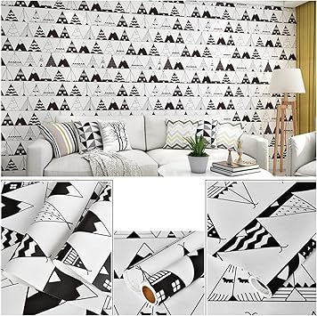 Amazon Co Jp レンガ柄 壁紙シール 幾何学柄 リメイクシート 防潮 0 6m 10m 貼れる 防水 防音 カッティング 補修 のり付き リフォーム おしゃれ ステッカー フローリング 壁用 部屋 キッチン 天井 誕生日 新宅 ホーム キッチン