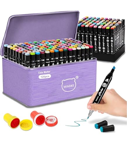 Pack De 12 Marcadores Doble Punta ProScribe - Finos Y Gruesos Para Arte, Escritura Y Más