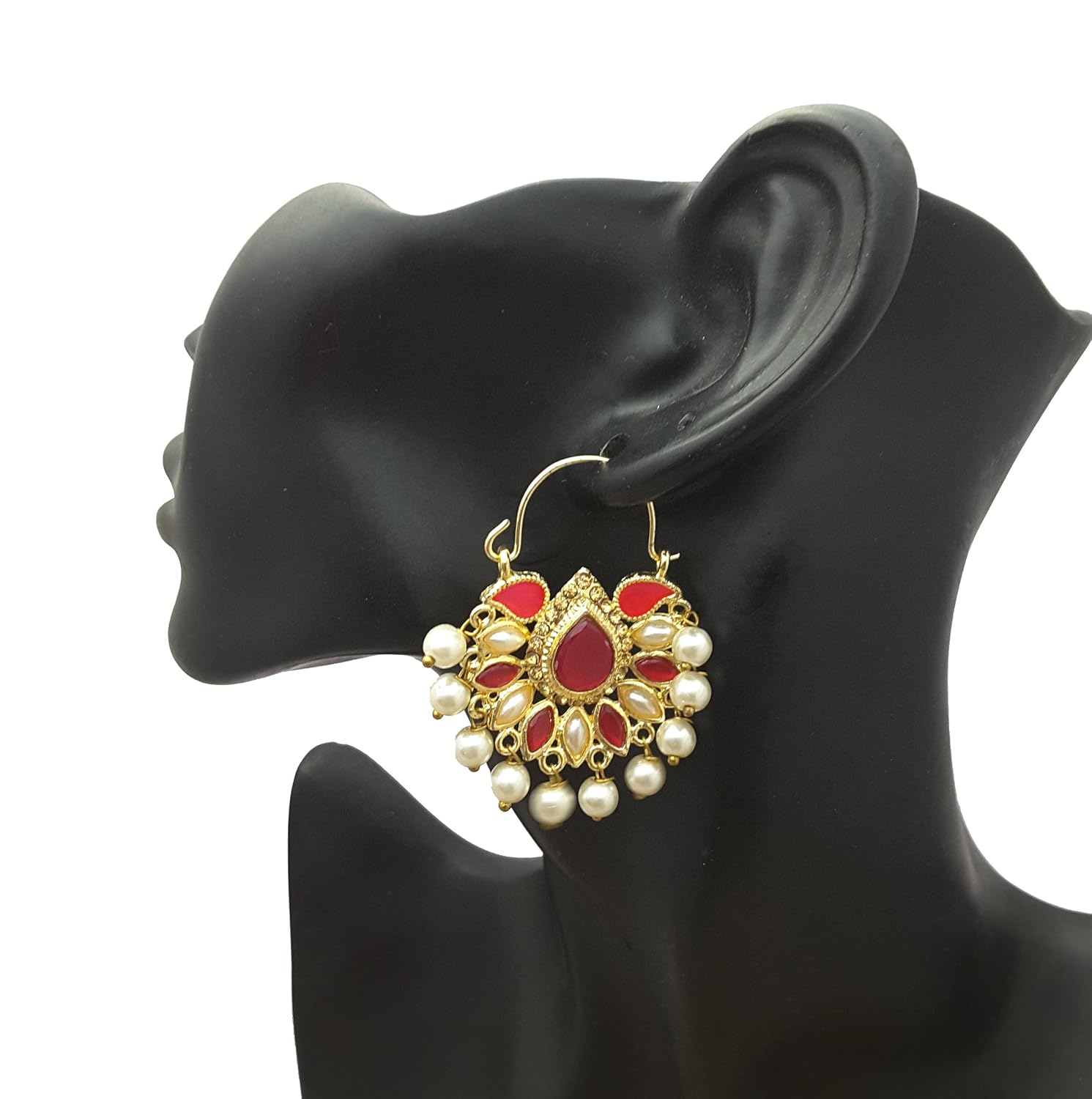 moonstruck chandbali hoop earring for women wedding stylish party wear &hellip;