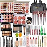 All in One Makeup Kit for Women Full Kit, Makeup Gift Set for Women &amp; Girls | Makeup Essential Bundle Include Foundation Eyeshadow Palette Lipstick Eyebrow Pencil Cosmetic Brush Set