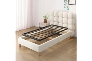 Upcanso Twin Box Spring Bed Base 2 Inch, Low Profile Metal Boxspring Twin Bunkie Board 2 Inch, 2000 Lbs Max Weight Capacity Mattress Foundation, Noise-Free, Easy Assembly