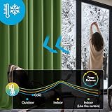 Deconovo Green Room Darkening Thermal Curtains 2 Panels 42 x 90 Inch Eyelet view 2