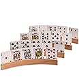 Yellow Mountain Imports Panorama Wooden Playing Card Holders/Racks - Set of 4 Card Organizers