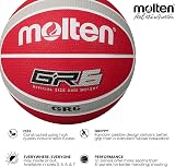 Molten GR Premium Rubber Basketball Size 6 Red Silver Indoor/Outdoor view 2