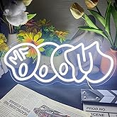 Symone Mf Doom Neon Signs, USB Powered Dimmable LED Neon Light Classic Hip Hop Decor, for Bedroom Music Lovers Urban Chic Modern Studio Decor, Personalized Gifts for Music Lovers(16.1 * 6.7 in)