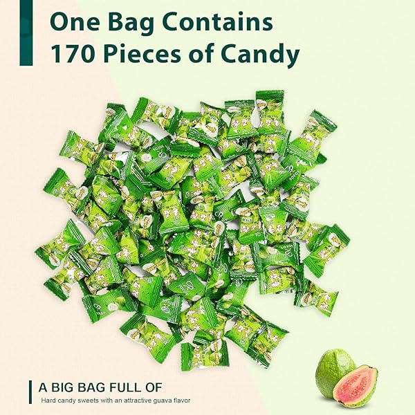 SOEOS GUAVA CANDY, CLASSIC SERIES CHINESE GUAVA HARD CANDY, HOLIDAY CANDY 16 OZ (PACK OF 1)