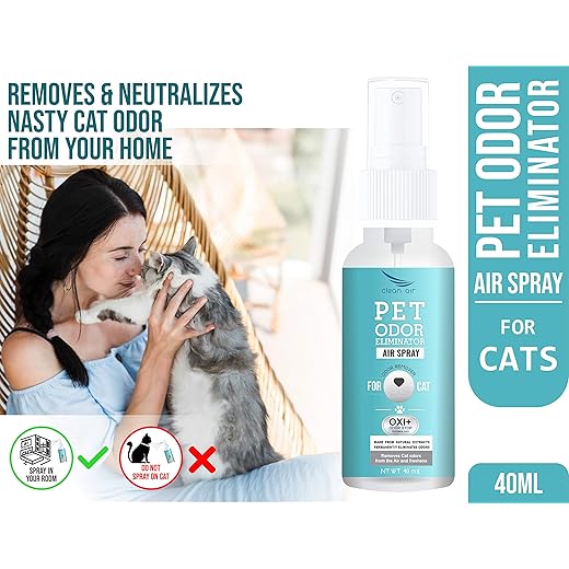Clean Air Cat Odor Eliminating Air Spray for Pets Antiallergic - 40 ml